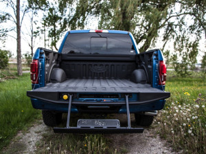 Truck bed with a spray-on bedliner