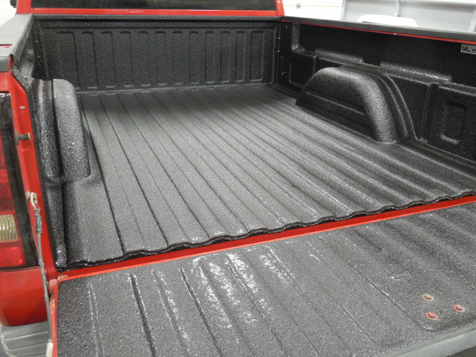 Finished spray-on bedliner